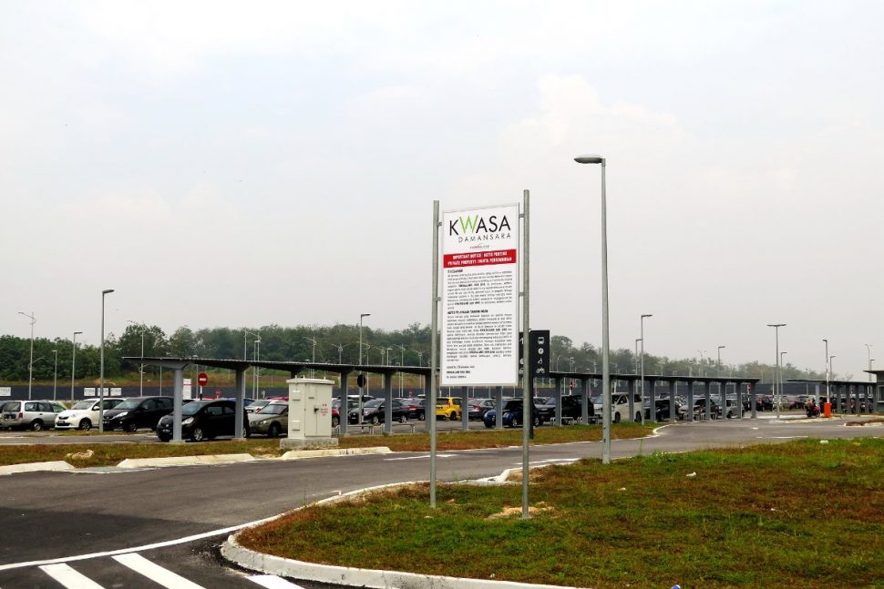 Park and ride facility at Kwasa Sentral station