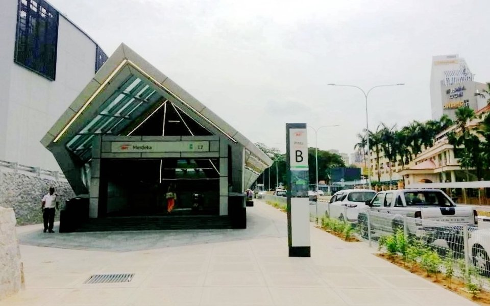 Entrance B to the Merdeka station