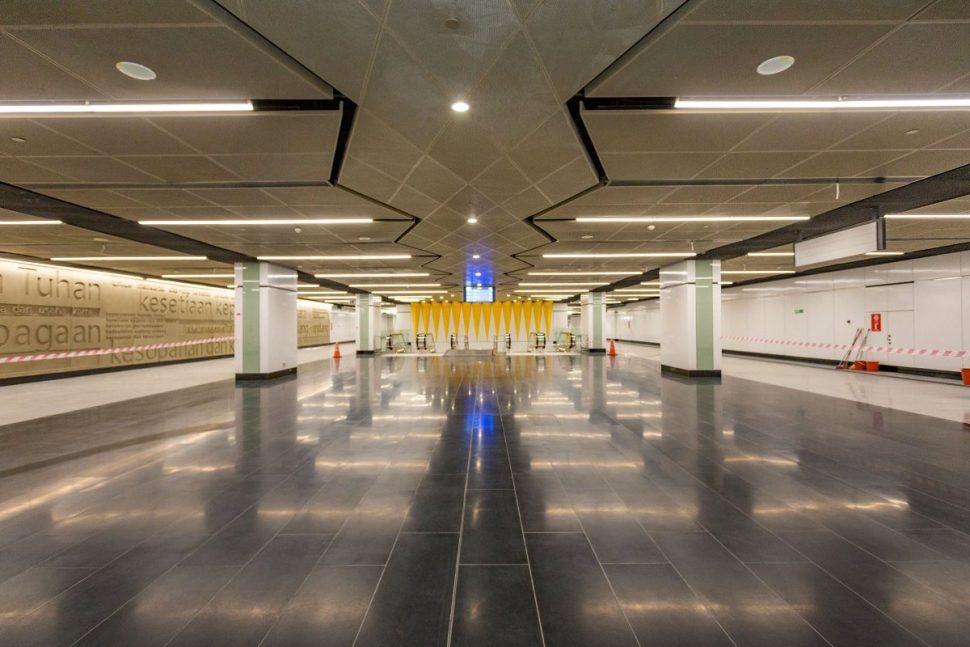 Upper concourse level of the Merdeka station