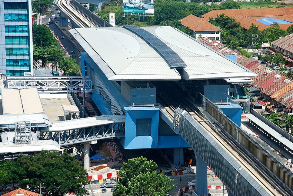 Aerial view of the Mutiara Damansara Station. Oct 2016