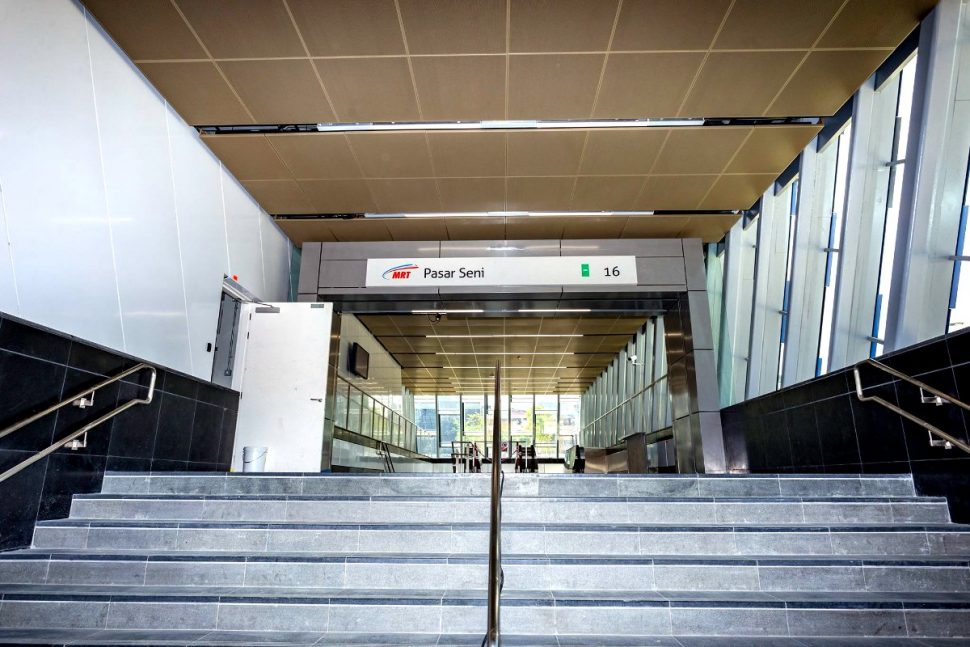 Entrance of the Pasar Seni MRT Station