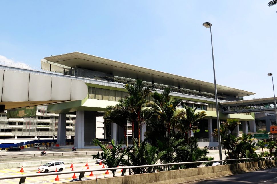 View of Phileo Damansara MRT Station from opposite road