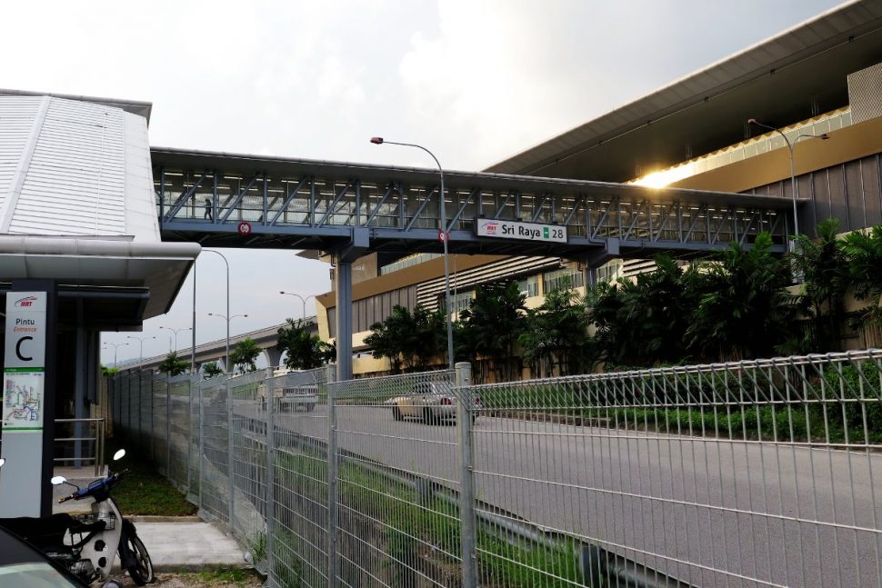 View of Sri Raya station across the road