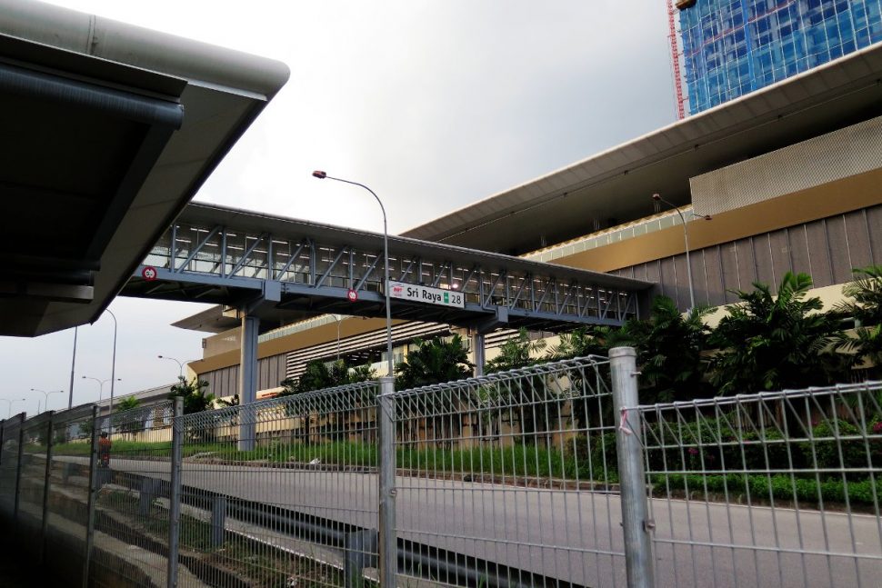 View of Sri Raya station across the road