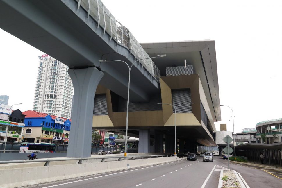 View of Surian MRT station from Persiaran Surian