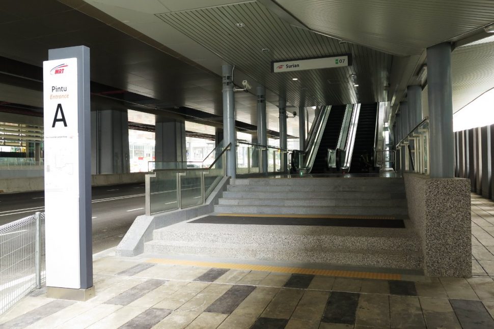 Entrance A of Surian station