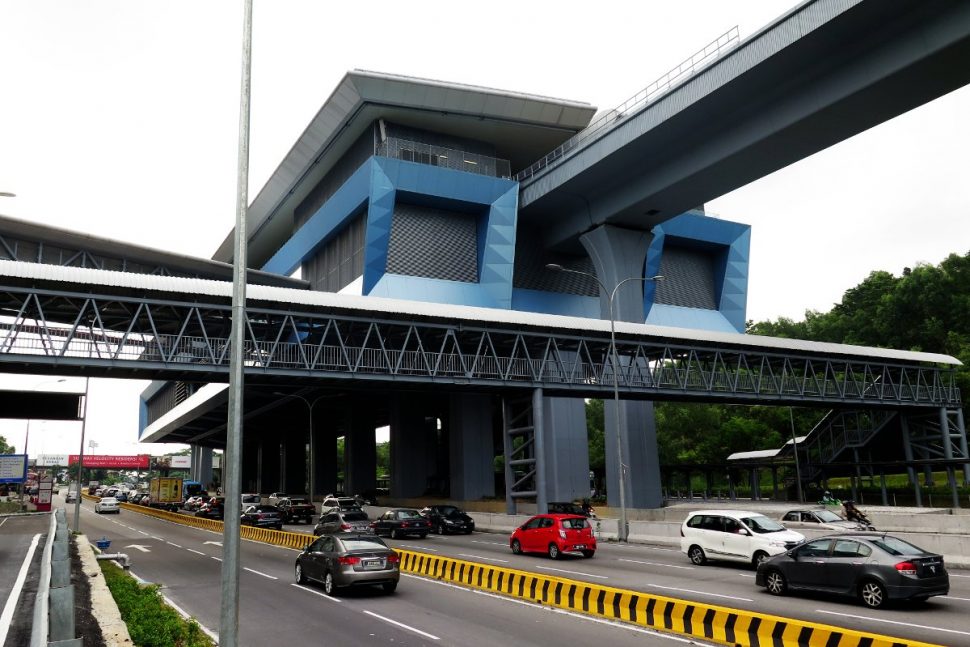 View of Taman Connaught station near entrance A