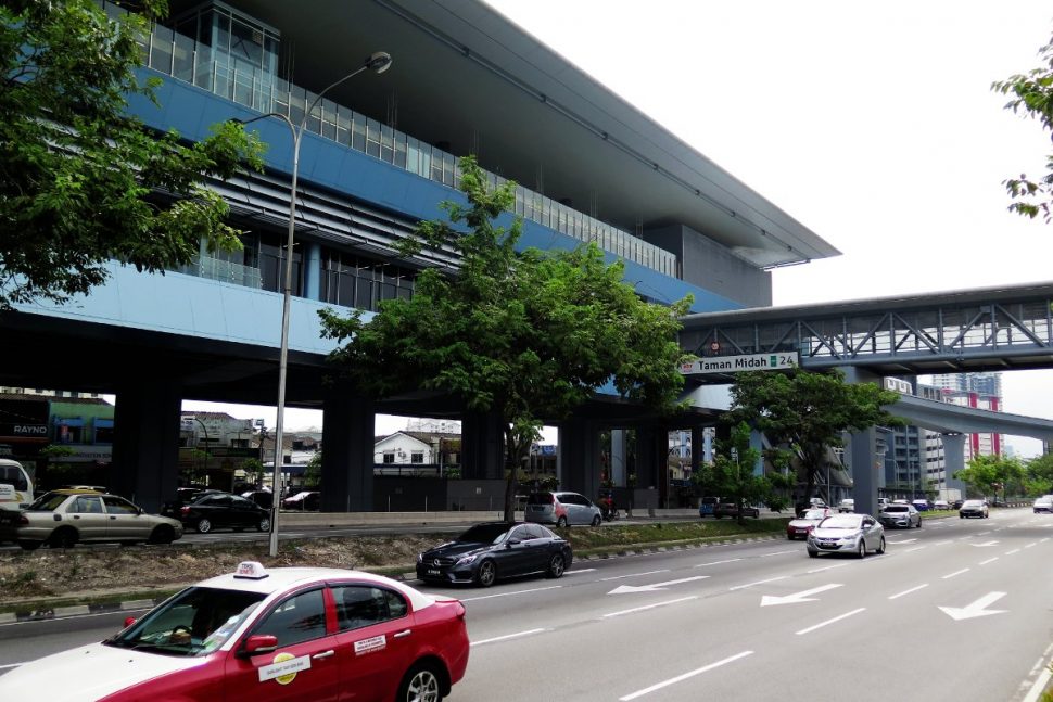 View of Taman Midah station near entrance B