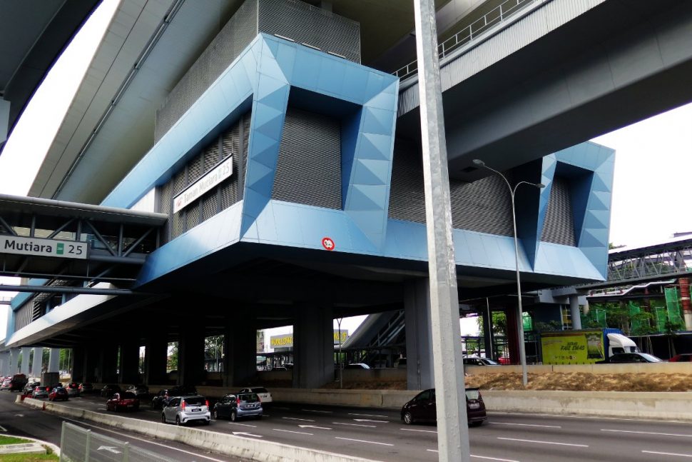 View of Taman Mutiara station near entrance A