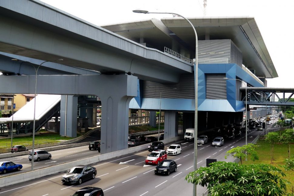 View of Taman Mutiara station near entrance B
