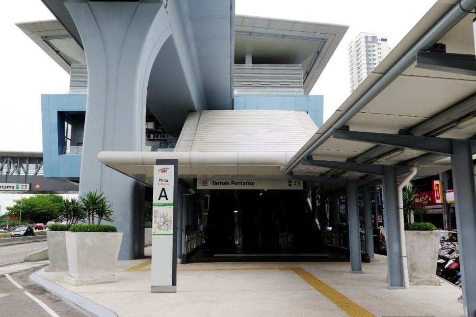 Entrance A of Taman Pertama station