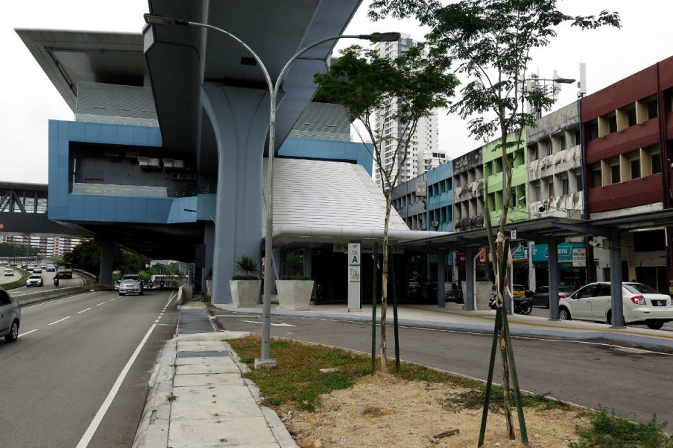 View of Taman Pertama station near entrance A