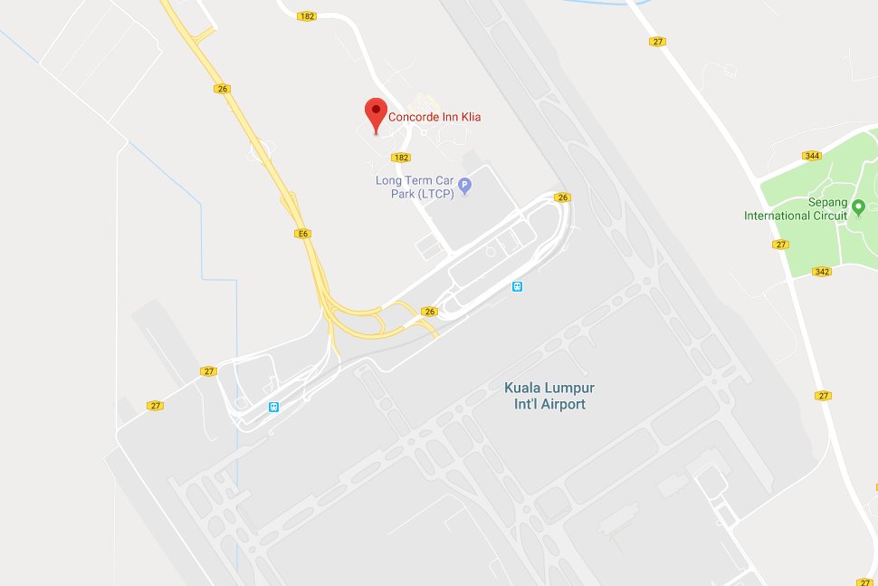 Location map of Concorde Inn KLIA