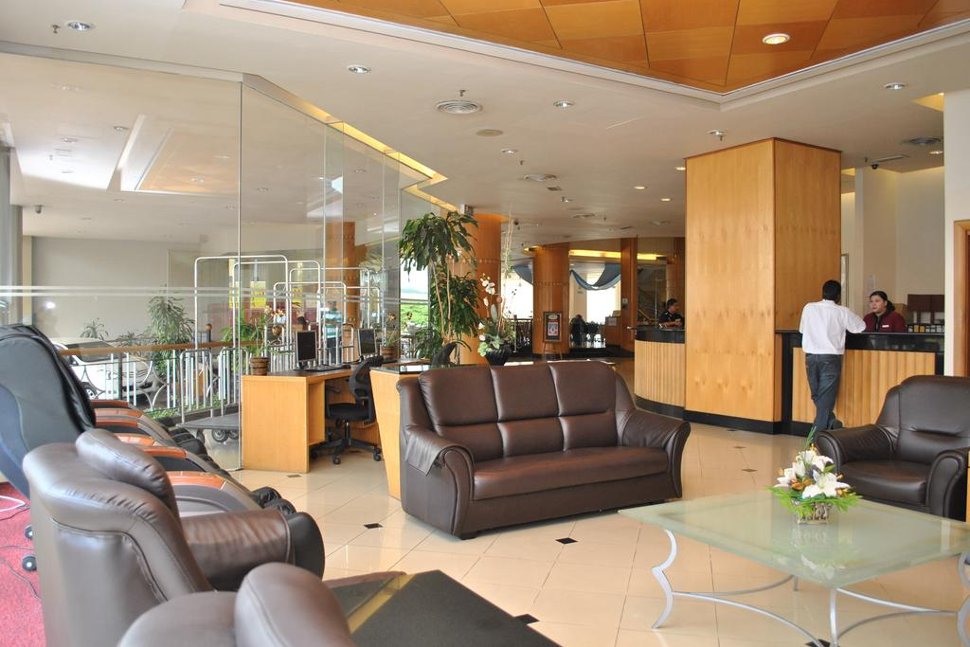 Reception area at the hotel lobby