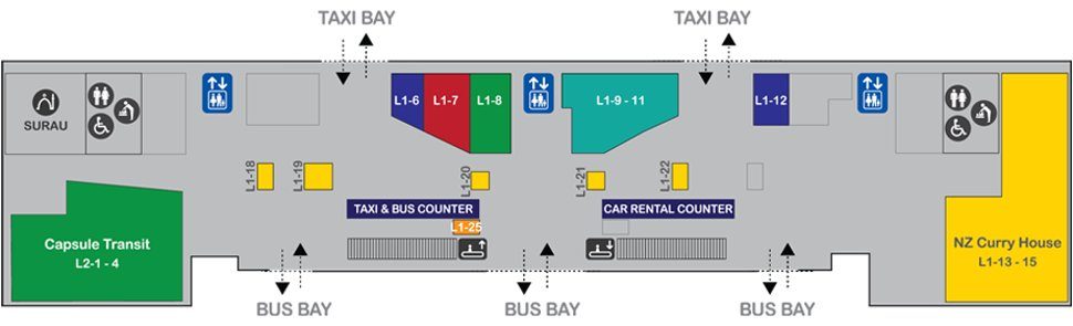 Location of Capsule Transit klia2