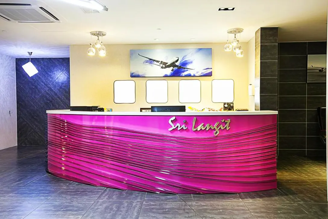 Reception area at Sri Langit Hotel