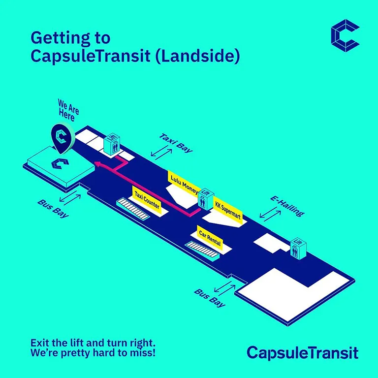 Directions to the Capsule Transit klia2