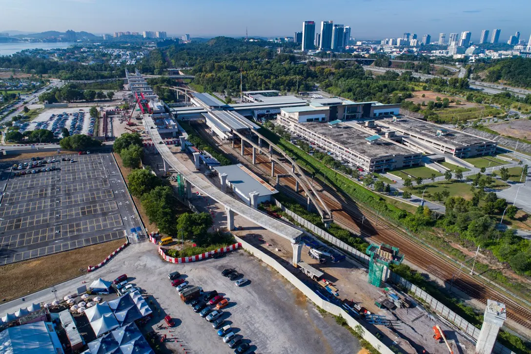 Aerial view of the Putrajaya Sentral MRT Station site.