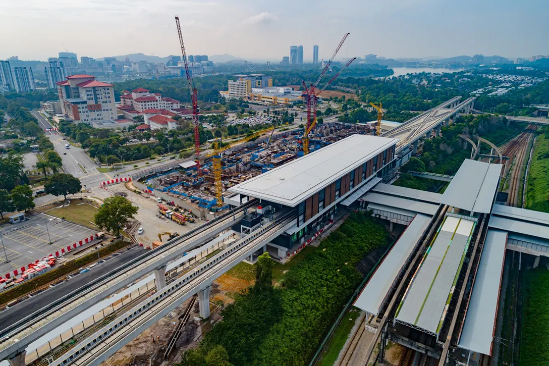 Overview of the Putrajaya Sentral MRT Station and external works completion.