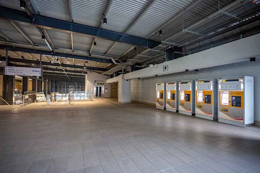 Installation of Ticket Vending Machine completed at the Putrajaya Sentral MRT Station.