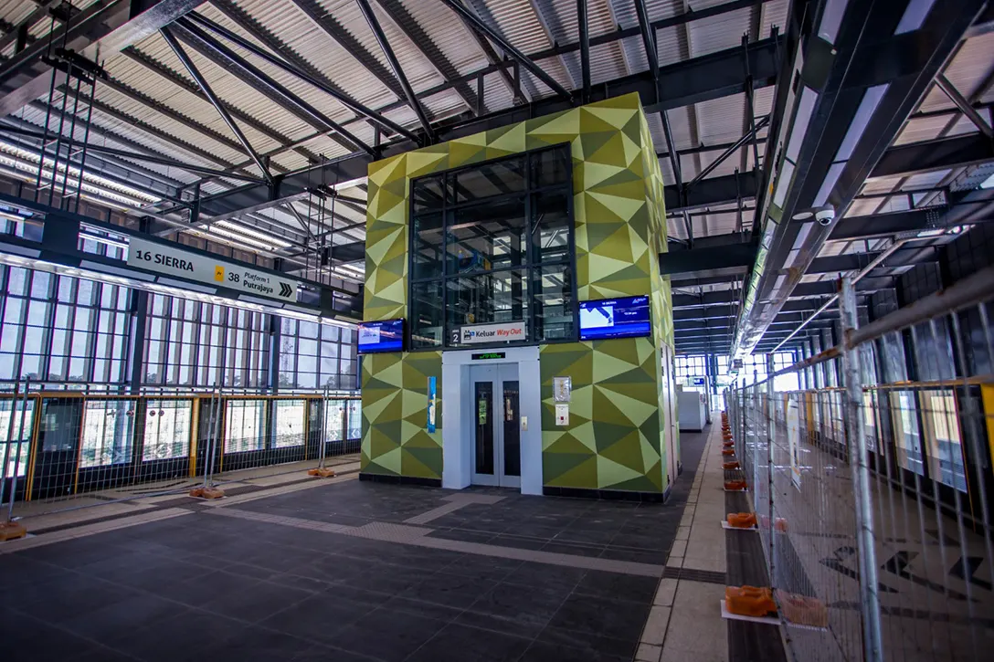 Completion of architectural works such as mural painting, boom box cladding and signages at the 16 Sierra MRT Station