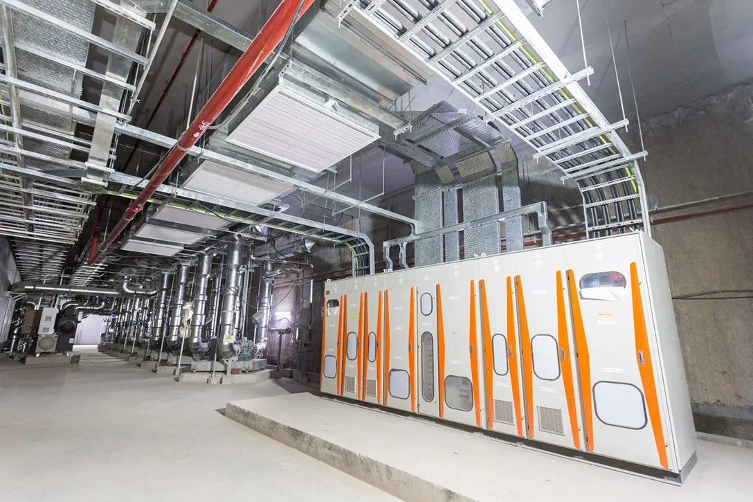 View of the Ampang Park MRT Station showing the electrical and mechanical works in progress at the Chiller Plant Room.