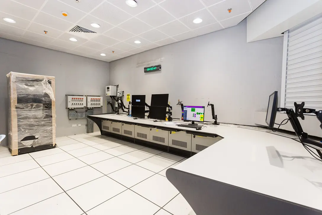 Testing works in Station Control Room at the Ampang Park MRT Station.