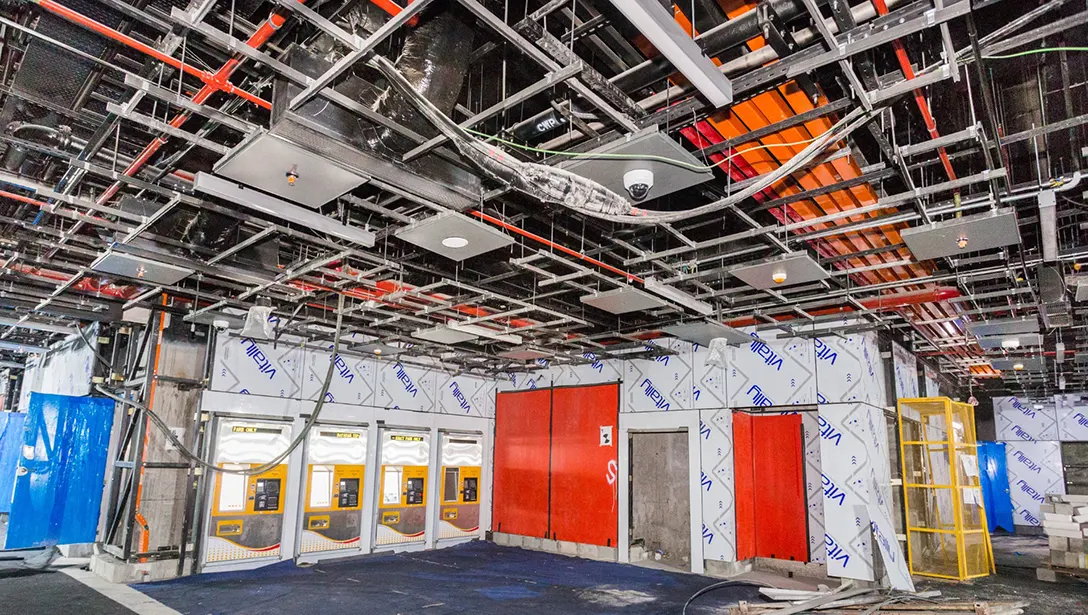 Ticket Vending Machine installation works in progress at the Ampang Park MRT Station