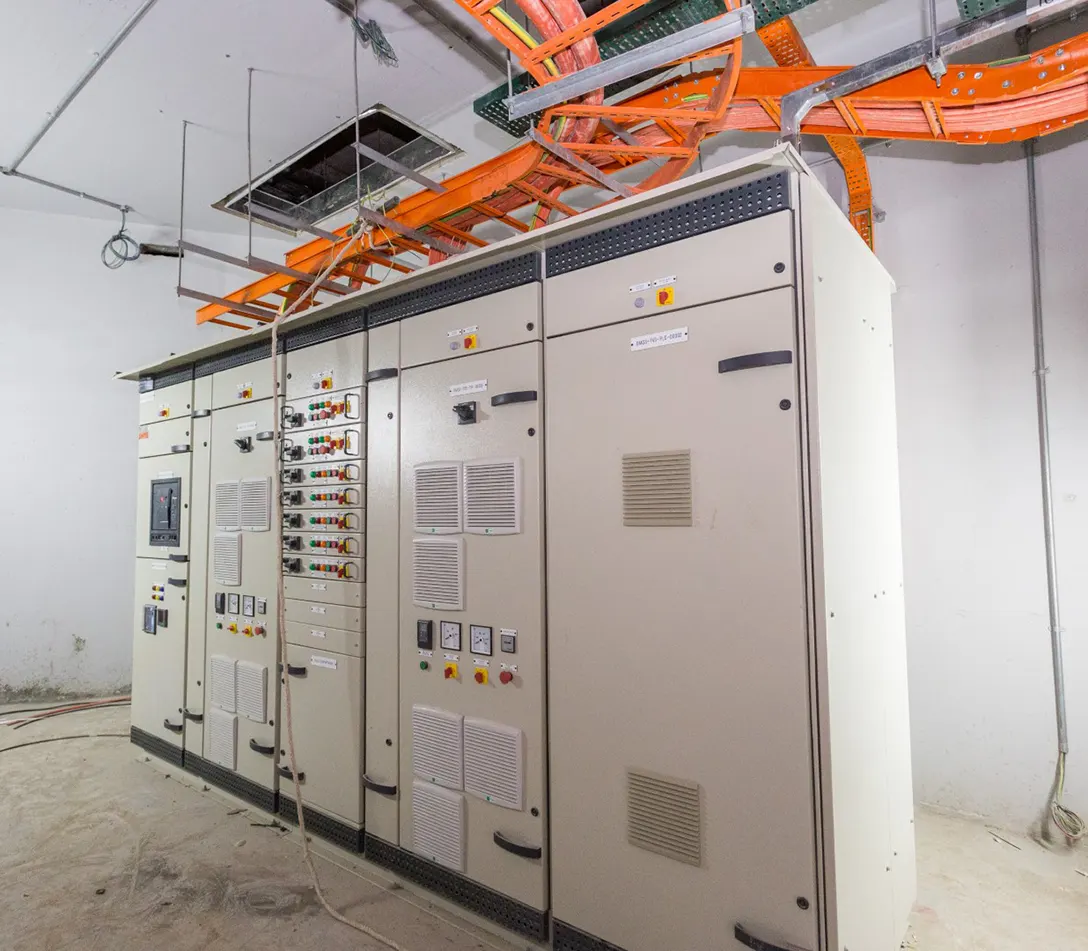 Electrical and mechanical works in progress at the Tunnel Ventilation System Motor Control Centre (TVS MCC) Room 2 of the Bandar Malaysia Selatan MRT Station