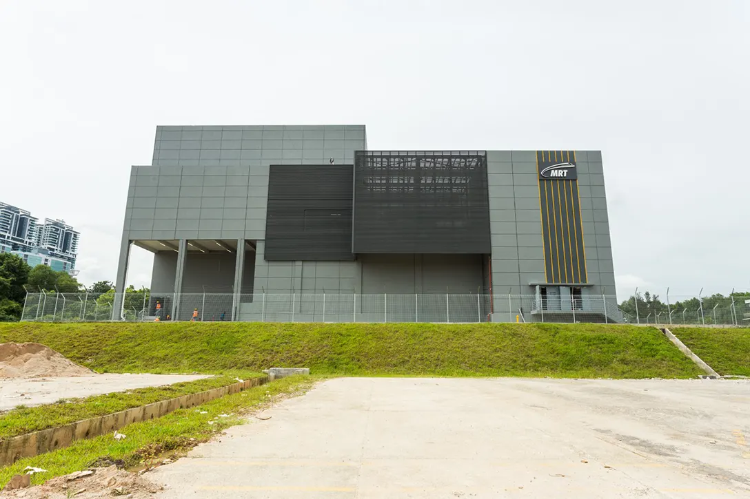 Main entrance at the Bandar Malaysia Selatan MRT Station.