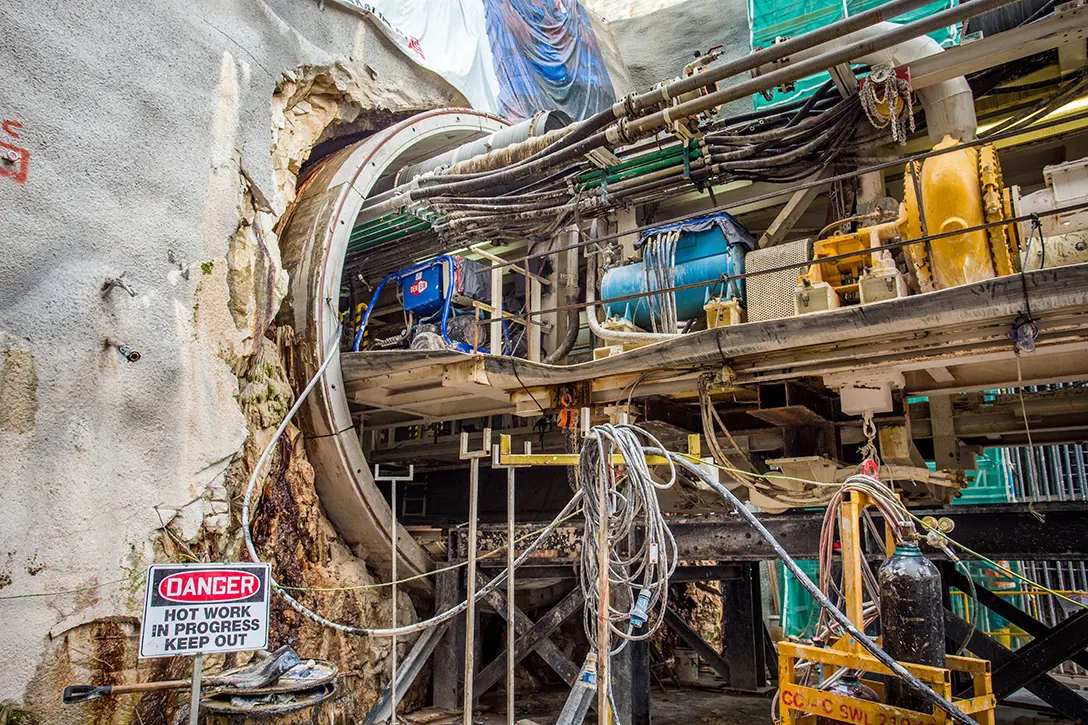 Ongoing activities at the Chan Sow Lin MRT Station site