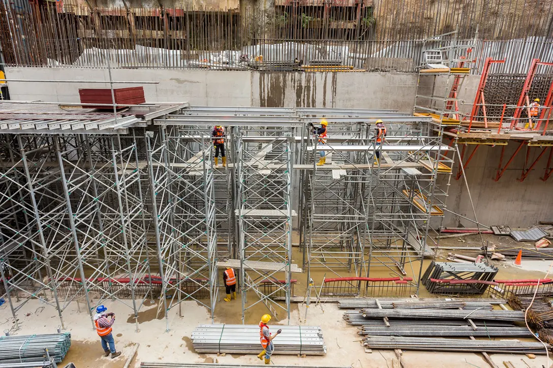 Ongoing work at Conlay MRT station