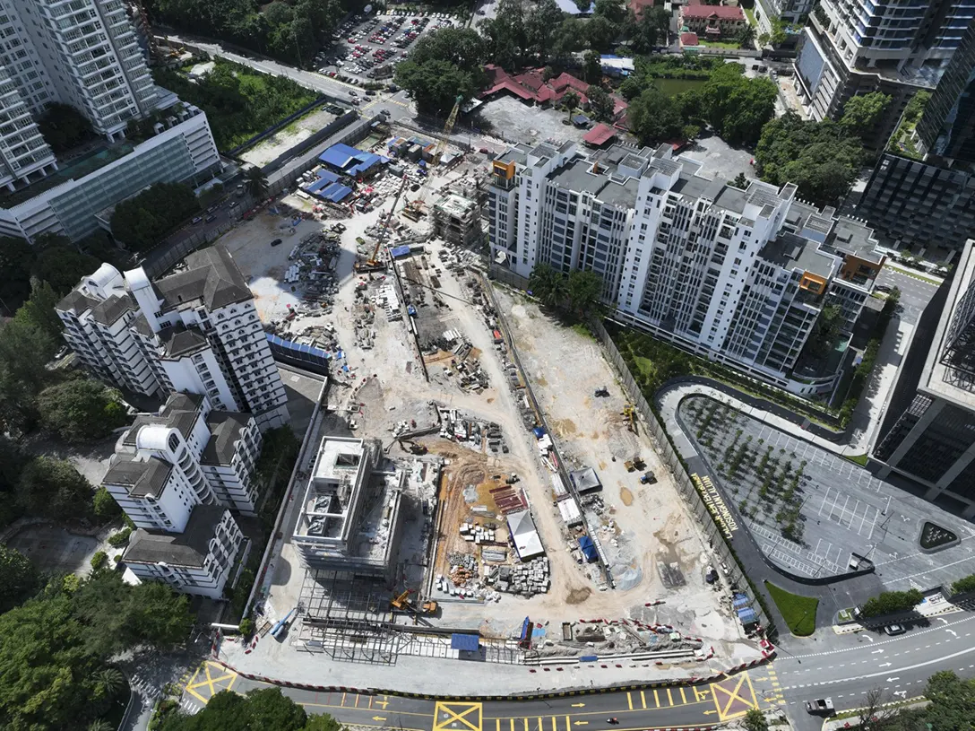 Aerial view of the Conlay MRT Station.