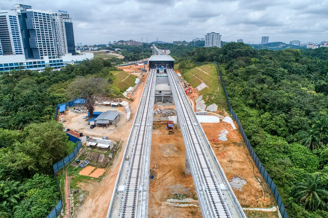 Drainage works at the station area at Cyberjaya Utara MRT Station.