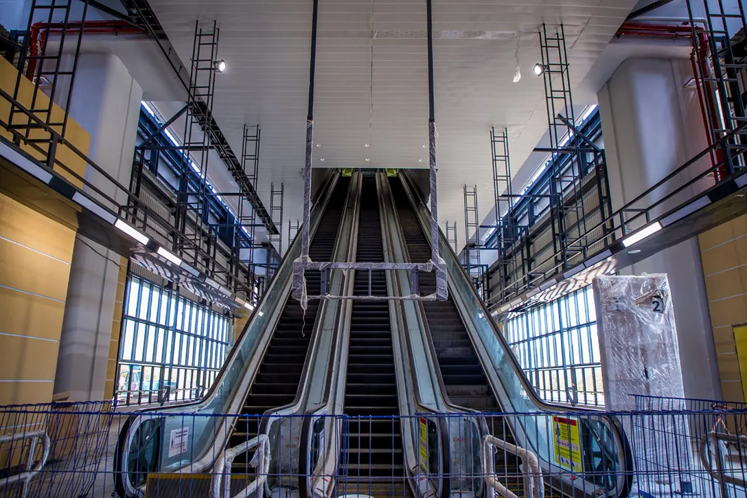 Major architectural works, lift and escalator completed at the Cyberjaya Utara MRT Station.