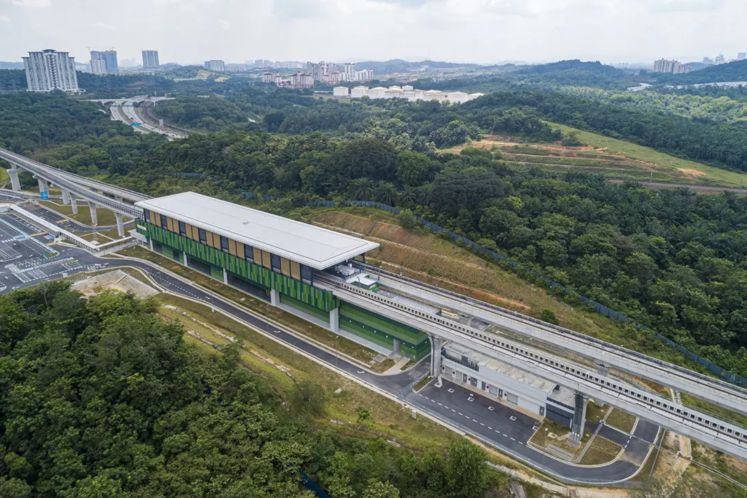 Overview photo of the Cyberjaya Utara MRT Station.