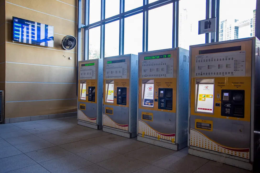 Installation of ticket vending machine at concourse level completed at the Cyberjaya Utara MRT Station.