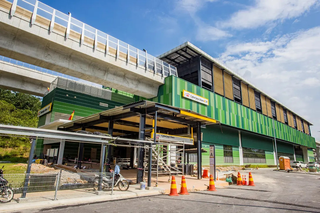 Enhancement works at the Cyberjaya Utara MRT Station.