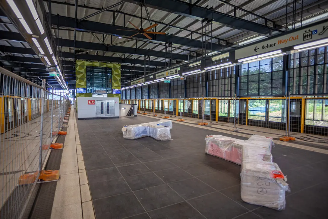 Platform bench delivered to Cyberjaya Utara MRT Station.