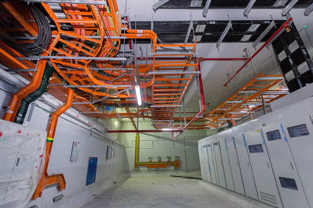 Installation of the electrical containment at Low Voltage Room in plantroom level of the Hospital Kuala Lumpur MRT Station.