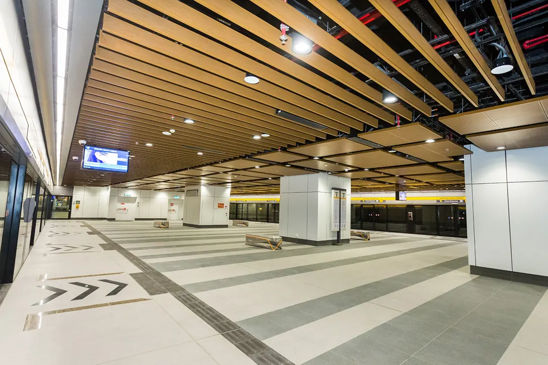 Completed works of the platform level within the Hospital Kuala Lumpur MRT Station.