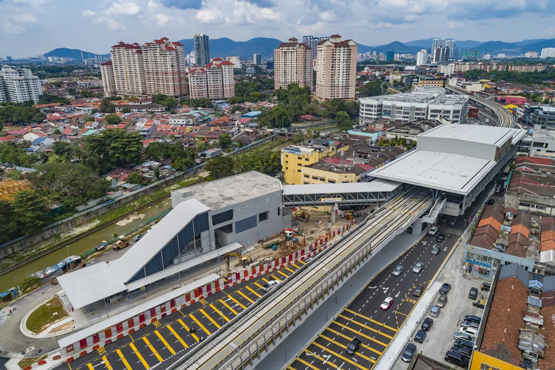 Touch-up and housekeeping works in progress at the Kentonmen MRT Station.