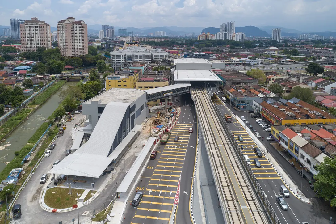 Defects rectification works in progress at the Kentonmen MRT Station.