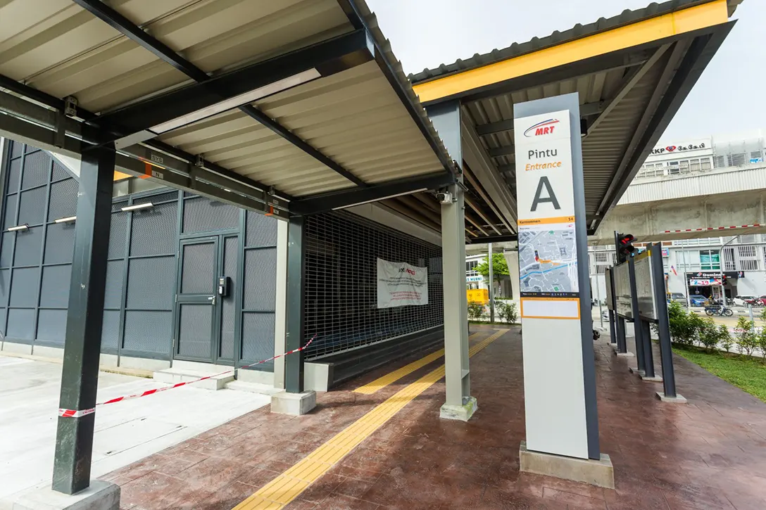 Enhancement works completed at Kentonmen MRT Station Entrance A.