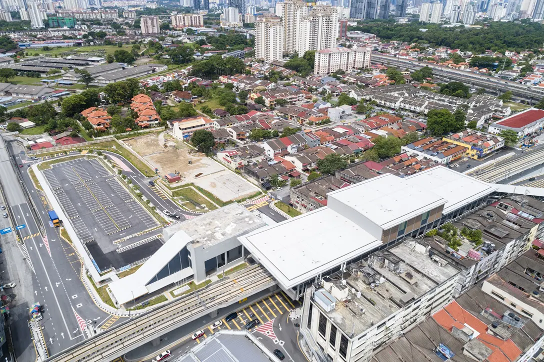 Defects rectification works in progress at the Kentonmen MRT Station.