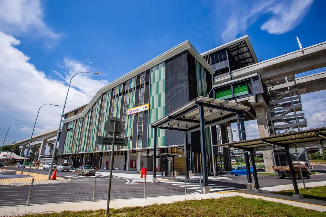 External view of the Kuchai MRT station.