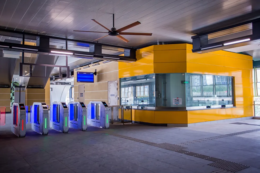 Installation of Automatic Fare Collection in progress at the Kuchai MRT Station.