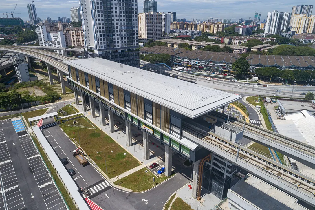 Aerial view of the Kuchai MRT station