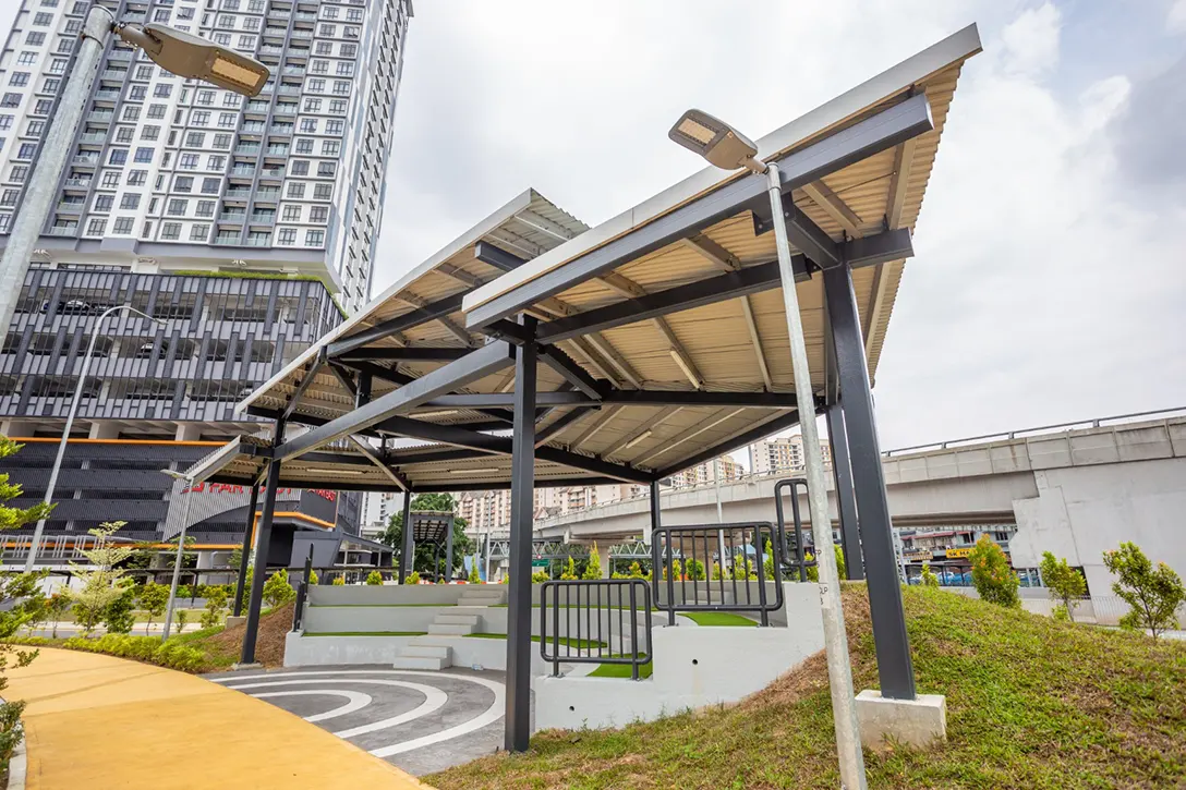 View of the event space amphitheater at the Kuchai MRT Station