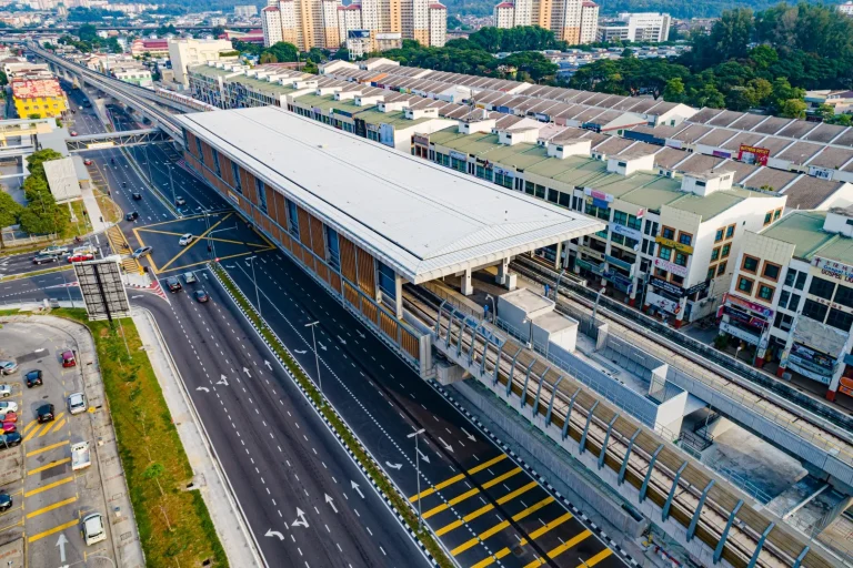 Aerial view of the Metro Prima MRT Station